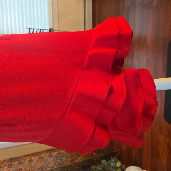 Cooper St Senorita High Neck Frill Mini Dress Halter Ruffled Red Size 8 - Picture 4 of 15